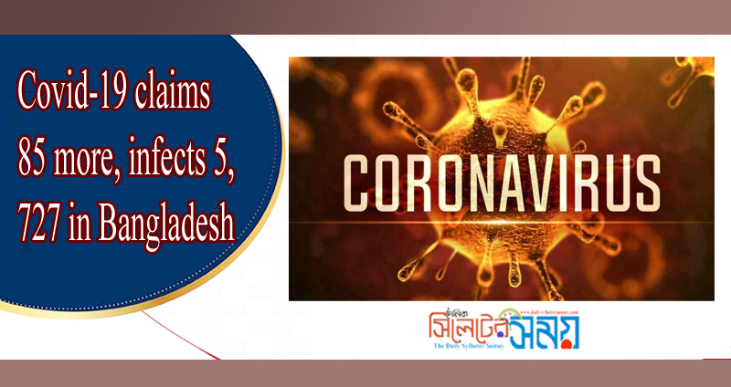 Covid-19 claims 85 more, infects 5,727 in Bangladesh