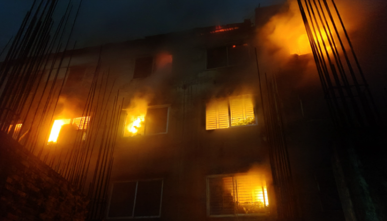 Demra warehouse fire under control after over eight hours