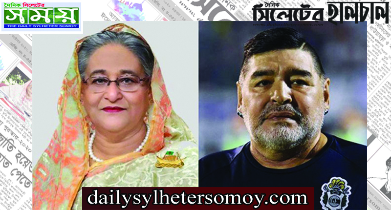 ম্যারাডোনার মৃত্যুতে প্রধানমন্ত্রীর শোক