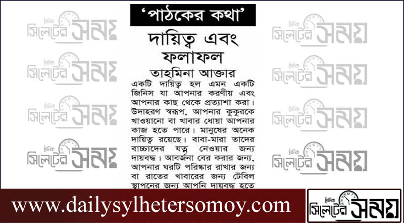 দায়িত্ব এবং ফলাফল