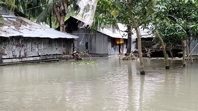 ইয়াসের প্রভাব তালতলীতে ৫ শতাধিক ঘরবাড়ি প্লাবিত
