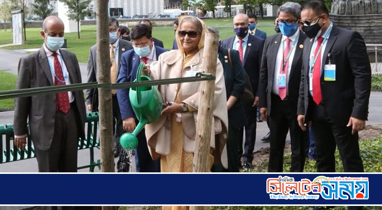 জাতিসংঘ সদরদপ্তরে বঙ্গবন্ধুর নামে বেঞ্চ উৎসর্গ-বৃক্ষরোপণ