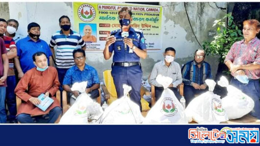 সিলেটে জাতিসংঘ শান্তিদূত, বৌদ্ধ সংঘমনীষা ড.শরণপাল মহাথেরো’র উপহার বিতরণ