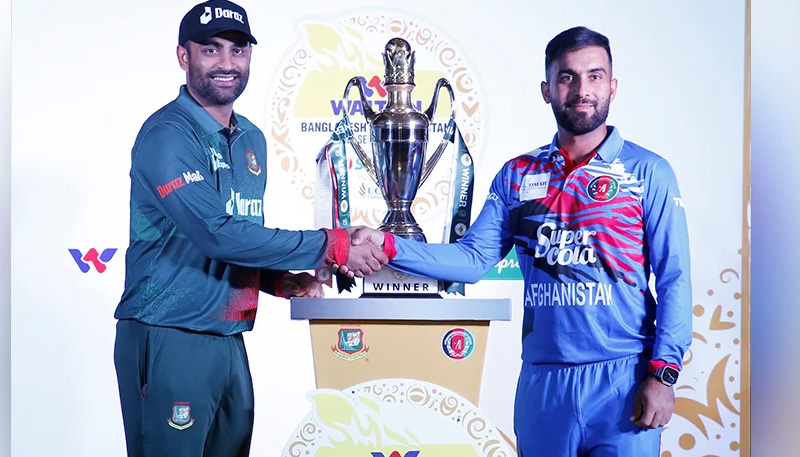 বাংলাদেশ-আফগানিস্তান ওয়ানডে সিরিজের ট্রফি উন্মোচন