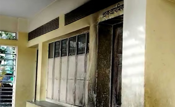 সুনামগঞ্জের মধ্যনগরে ভোটকেন্দ্রে আগুন