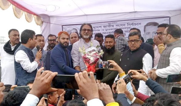 এডভোকেট মাহবুব আলীর হয়ে ভোট চাইলেন যুবলীগ চেয়ারম্যান