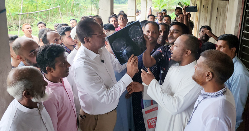 ছাত্র-জনতার আন্দোলনে গুলীবিদ্ধ ও আহতদের পাশে মিজান চৌধুরী
