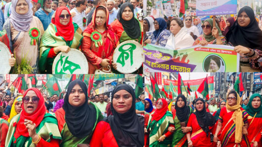 সিলেটে বৈষম্যবিরোধী আন্দোলনে মাঠ ছাড়েননি বিএনপি নেত্রীরা
