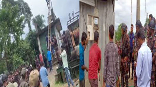 জাফলংয়ে অবৈধ স্টোন ক্রাশার মিলের বিরুদ্ধে অভিযান