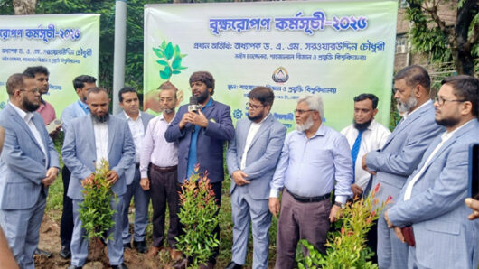 পরিবেশ রক্ষায় বৃক্ষরোপণের বিকল্প নেই : ভিসি এ. এম. সরওয়ারউদ্দিন চৌধুরী