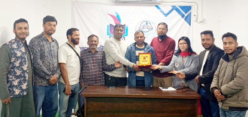 সিলেট প্রেসক্লাবের কোষাধ্যক্ষ ফয়সাল আমীনকে বিএমজেএ সিলেটের সংবর্ধনা