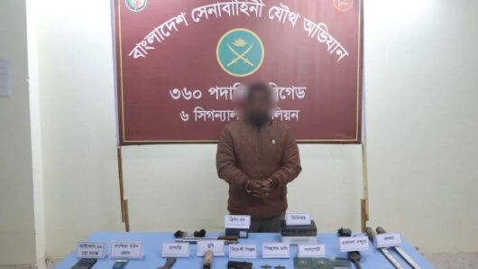 দিরাইয়ে বিদেশি পিস্তল ও গু লিসহ ছাত্রলীগ নেতা আটক