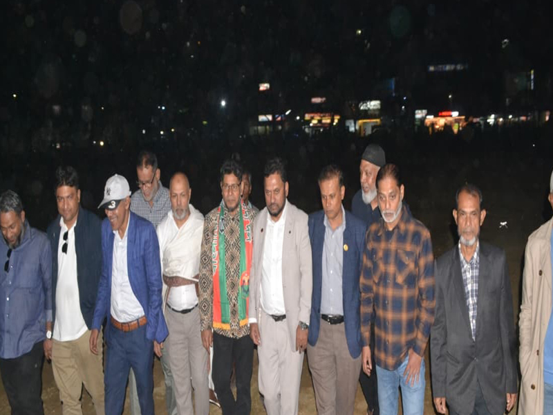 তারেক রহমানের জনসভাস্থ পরিদর্শনে বদরুজ্জামান সেলিম