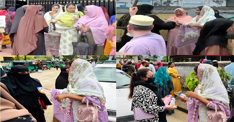 এসএসসি পরীক্ষার্থী ও অভিভাবকদের পাশে সিলেট ছাত্রদলের নারীকর্মীরা