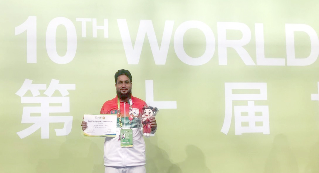 চীনে ১০ম ওয়ার্ল্ড জুনিয়র উশু চ্যাম্পিয়নশিপে সিলেটের আনোয়ার হোসেনের কৃতিত্ব