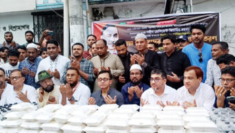জিয়াউর রহমানের ৪৫তম শাহাদাৎ বার্ষিকীতে সিলেট মহানগর স্বেচ্ছাসেবক দলের দোয়া ও খাবার বিতরণ