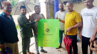 ৩৪নং ওয়ার্ডে কোরবানির বর্জ্য পরিষ্কারে বাহুবল ইউনিটি ক্লাব-এর পলিথিন ও ব্লিচিং পাউডার বিতরণ