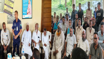 বিশ্বনাথে ঈদুল আজহা উপলক্ষে খাজাঞ্চী ইউনিয়নে পুলিশ ও কমিউনিটি নেতৃবৃন্দের মতবিনিময়