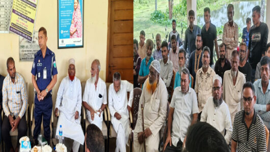 বিশ্বনাথে ঈদুল আজহা উপলক্ষে খাজাঞ্চী ইউনিয়নে পুলিশ ও কমিউনিটি নেতৃবৃন্দের মতবিনিময়