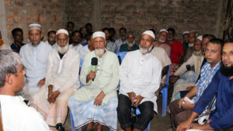 লালু মিয়ার বিরুদ্ধে ষড়যন্ত্রমূলক অপপ্রচারের প্রতিবাদে নোয়াগাঁও গ্রামবাসীর প্রতিবাদ সভা