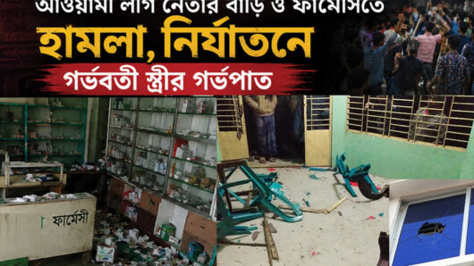 আওয়ামী লীগ নেতার বাড়ি ও ফার্মেসিতে হামলা, নির্যাতনে গর্ভবতী স্ত্রীর গর্ভপাত