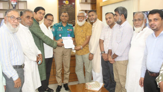 পুলিশ কমিশনার বরাবরে বিয়ানীবাজার জনকল্যাণ সমিতির স্মারকলিপি প্রদান