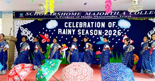 স্কলার্সহোম মেজরটিলা কলেজে ক্ষুদে শিক্ষার্থীদের বর্ণিল বর্ষাবরণ অনুষ্ঠিত
