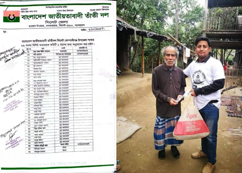 তাঁতী দলের কমিটিতে স্বেচ্ছাসেবক লীগ কর্মী সোহেল রানা