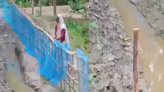 রাস্তা কেটে পরিবার অবরুদ্ধের অভিযোগ জকিগঞ্জে