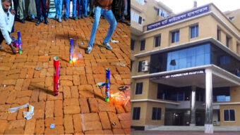 একপাশে আতশবাজির উৎসব অন্যপাশে নিঃশ্বাসের কঠিন যুদ্ধ