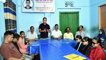 সিলেটে প্রতিবন্ধী শিক্ষার্থীদের শিক্ষার উন্নয়নে মহালয়া উদযাপন পরিষদ শ্রীহট্টের আলোচনা সভা